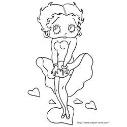 Coloring page: Betty Boop (Cartoons) #25955 - Free Printable Coloring Pages