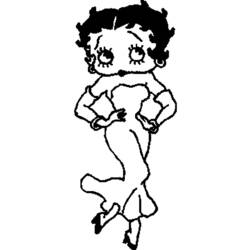 Coloring page: Betty Boop (Cartoons) #25957 - Free Printable Coloring Pages