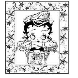 Coloring page: Betty Boop (Cartoons) #25962 - Free Printable Coloring Pages