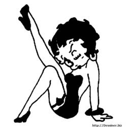 Coloring page: Betty Boop (Cartoons) #26001 - Free Printable Coloring Pages