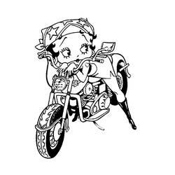 Coloring page: Betty Boop (Cartoons) #26031 - Free Printable Coloring Pages