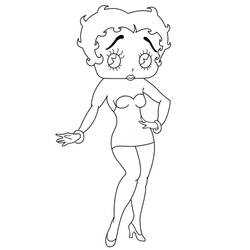 Coloring page: Betty Boop (Cartoons) #26035 - Free Printable Coloring Pages
