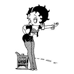 Coloring page: Betty Boop (Cartoons) #26038 - Free Printable Coloring Pages