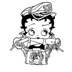 Coloring page: Betty Boop (Cartoons) #26050 - Free Printable Coloring Pages