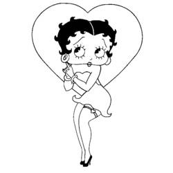 Coloring page: Betty Boop (Cartoons) #26094 - Free Printable Coloring Pages