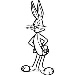 Coloring page: Bugs Bunny (Cartoons) #26328 - Free Printable Coloring Pages