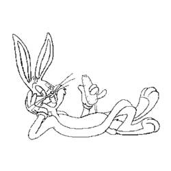 Coloring page: Bugs Bunny (Cartoons) #26332 - Free Printable Coloring Pages
