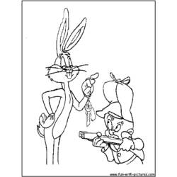 Coloring page: Bugs Bunny (Cartoons) #26376 - Free Printable Coloring Pages