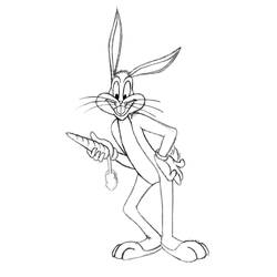 Coloring page: Bugs Bunny (Cartoons) #26409 - Free Printable Coloring Pages