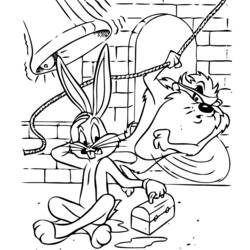 Coloring page: Bugs Bunny (Cartoons) #26414 - Free Printable Coloring Pages