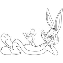 Coloring page: Bugs Bunny (Cartoons) #26423 - Free Printable Coloring Pages