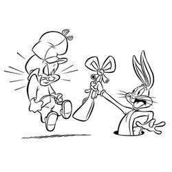 Coloring page: Bugs Bunny (Cartoons) #26442 - Free Printable Coloring Pages