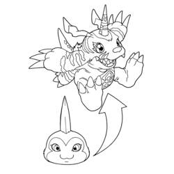 Coloring page: Digimon (Cartoons) #51524 - Free Printable Coloring Pages