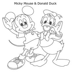 Coloring page: Donald Duck (Cartoons) #30311 - Free Printable Coloring Pages