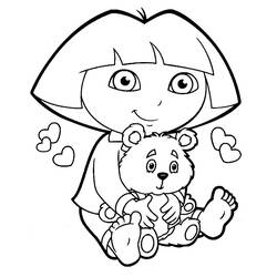 Coloring page: Dora the Explorer (Cartoons) #29716 - Free Printable Coloring Pages