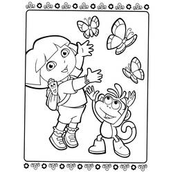 Coloring page: Dora the Explorer (Cartoons) #29738 - Free Printable Coloring Pages