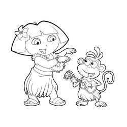 Coloring page: Dora the Explorer (Cartoons) #29773 - Free Printable Coloring Pages