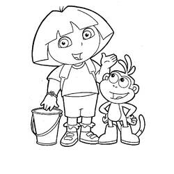 Coloring page: Dora the Explorer (Cartoons) #29777 - Free Printable Coloring Pages