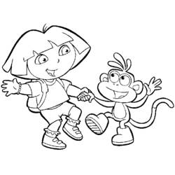 Coloring page: Dora the Explorer (Cartoons) #29844 - Free Printable Coloring Pages