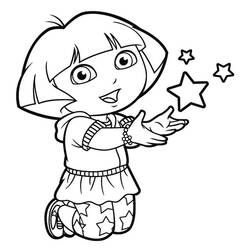 Coloring page: Dora the Explorer (Cartoons) #29887 - Free Printable Coloring Pages