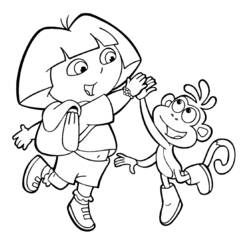 Coloring page: Dora the Explorer (Cartoons) #29921 - Free Printable Coloring Pages