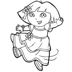 Coloring page: Dora the Explorer (Cartoons) #29967 - Free Printable Coloring Pages