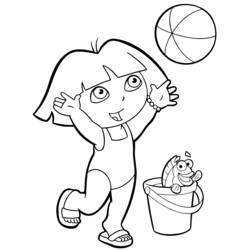 Coloring page: Dora the Explorer (Cartoons) #29975 - Free Printable Coloring Pages