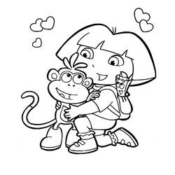 Coloring page: Dora the Explorer (Cartoons) #29996 - Free Printable Coloring Pages