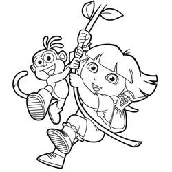 Coloring page: Dora the Explorer (Cartoons) #30023 - Free Printable Coloring Pages