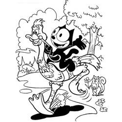 Coloring page: Felix the Cat (Cartoons) #47881 - Free Printable Coloring Pages