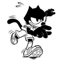 Coloring page: Felix the Cat (Cartoons) #47926 - Free Printable Coloring Pages
