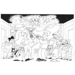 Coloring page: Futurama (Cartoons) #48364 - Free Printable Coloring Pages