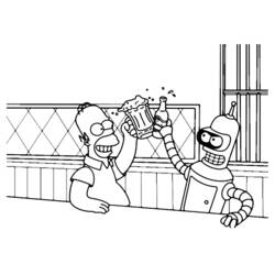 Coloring page: Futurama (Cartoons) #48367 - Free Printable Coloring Pages