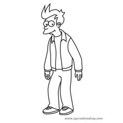 Coloring page: Futurama (Cartoons) #48411 - Free Printable Coloring Pages
