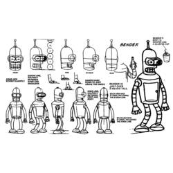 Coloring page: Futurama (Cartoons) #48460 - Free Printable Coloring Pages