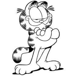 Coloring page: Garfield (Cartoons) #26132 - Free Printable Coloring Pages