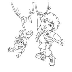Coloring page: Go Diego! (Cartoons) #48585 - Free Printable Coloring Pages