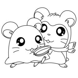 Coloring page: Hamtaro (Cartoons) #39911 - Free Printable Coloring Pages