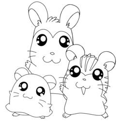 Coloring page: Hamtaro (Cartoons) #40055 - Free Printable Coloring Pages