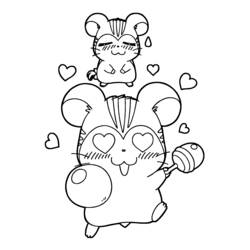 Coloring page: Hamtaro (Cartoons) #40064 - Free Printable Coloring Pages