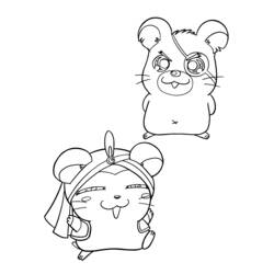 Coloring page: Hamtaro (Cartoons) #40106 - Free Printable Coloring Pages
