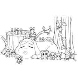 Coloring page: Hamtaro (Cartoons) #40114 - Free Printable Coloring Pages