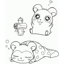 Coloring page: Hamtaro (Cartoons) #40126 - Free Printable Coloring Pages