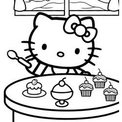 Coloring page: Hello Kitty (Cartoons) #36925 - Free Printable Coloring Pages