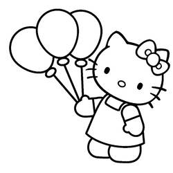 Coloring page: Hello Kitty (Cartoons) #37086 - Free Printable Coloring Pages