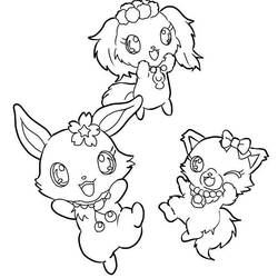 Coloring page: Jewelpet (Cartoons) #37675 - Free Printable Coloring Pages