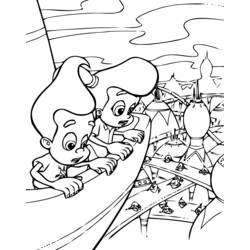 Coloring page: Jimmy Neutron (Cartoons) #48980 - Free Printable Coloring Pages