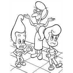 Coloring page: Jimmy Neutron (Cartoons) #49088 - Free Printable Coloring Pages