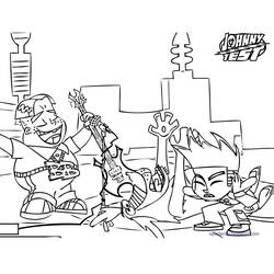 Coloring page: Johnny Test (Cartoons) #35014 - Free Printable Coloring Pages