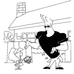 Coloring page: Johny Bravo (Cartoons) #35230 - Free Printable Coloring Pages
